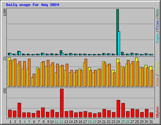 Daily usage for May 2024