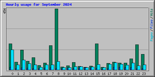 Hourly usage for September 2024